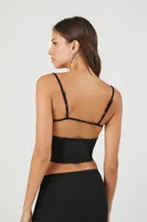 Women's Bustier Cutout Cami in Black, XL