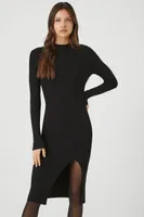 Women's Ribbed Knit Midi Sweater Dress