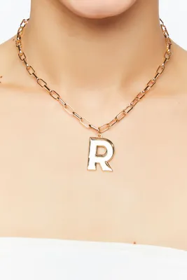 Women's Initial Pendant Necklace in Gold/R