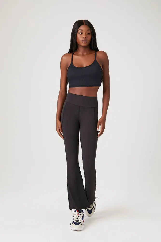 Women's Longline Sports Bra in Black, XS