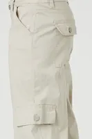 Women's Mid-Rise Cargo Pants in Beige Large