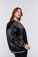 Women's Los Angeles California Bomber Jacket in Black, 1X