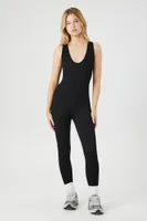 Women's Seamless Sleeveless Jumpsuit in Black Medium