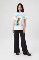 Women's Oversized Rosalia Graphic T-Shirt in White, Size M/L