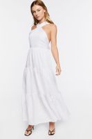 Women's Tiered Maxi Dress in White Medium