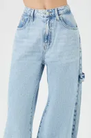 Women's Baggy Utility Barrel Jeans in Light Denim, 28