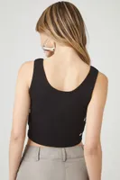 Women's Eyelet Cropped Tank Top