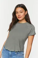 Women's Lettuce-Edge Short-Sleeve T-Shirt