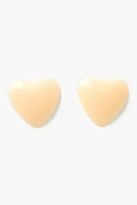 Heart Silicone Braless Nipple Covers in Ivory