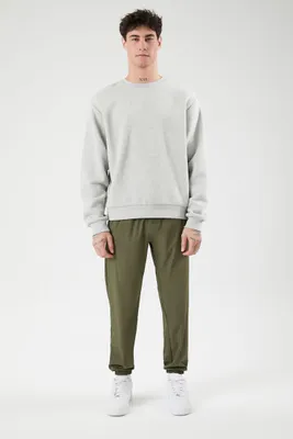 Men Drawstring Pocket Joggers in Olive Medium