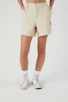 Women's High-Rise Cargo Shorts in Sand Medium