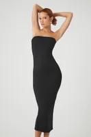 Women's Contour Bodycon Tube Midi Dress in Black Small