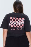 Women's Coca Cola Graphic T-Shirt in Black, 0X