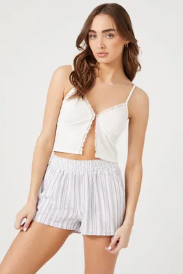 Women's Striped Smocked Shorts