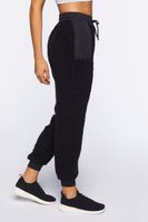 Women's Active Faux Shearling Joggers in Black Medium