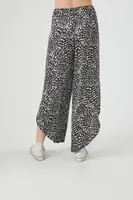 Women's Abstract Print Palazzo Pants in Black Medium