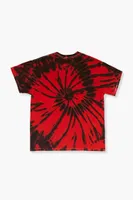 Men Tie-Dye Malcolm X Graphic Tee in Red Small