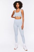 Women's Active Seamless Textured Leggings in Crystal Large