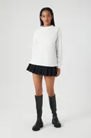 Women's Oversized Long-Sleeve T-Shirt in White Small