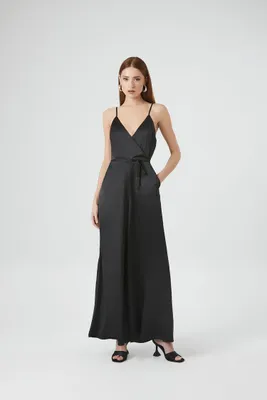 Women's Satin Wide-Leg Jumpsuit