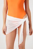 Women's Mesh Swim Cover-Up Sarong in White