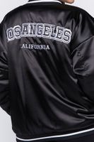 Women's Los Angeles California Bomber Jacket in Black, 1X