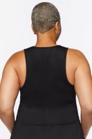 Women's Active Cropped Tank Top Black,