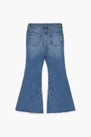 Girls Reworked Flare Jeans (Kids) Medium Denim,