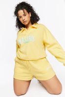 Women's Malibu California Pullover in Yellow, 0X