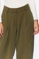 Women's High-Rise Wide-Leg Trousers in Olive, XS