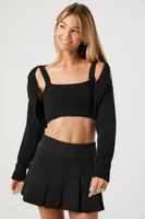 Women's Crop Top & Shrug Sweater Set