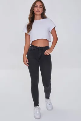Women's Essential Mid-Rise Skinny Jeans in Black, 27
