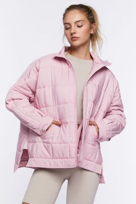 Women's Active Quilted Puffer Jacket in Mauve Small