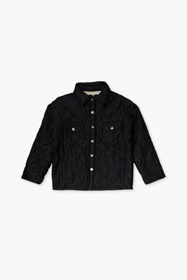 Kids Denim Jacket (Girls + Boys) in Black/Cream, 11/12