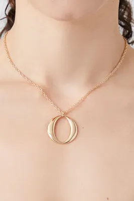 Women's Initial Pendant Necklace in Gold/O