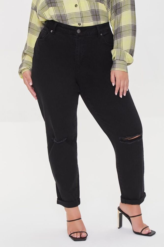 Women's Premium Boyfriend Jeans in Black, 20
