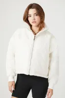 Women's Reversible Faux Shearling Trucker Jacket in Vanilla Small