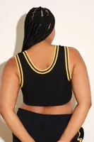 Women's Los Angeles Lakers Crop Top in Black, 0X