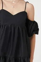 Women's Poplin Off-the-Shoulder Mini Dress