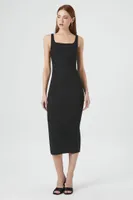 Women's Bodycon Tank Midi Dress in Black Medium