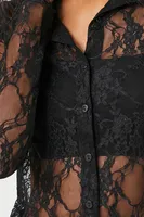 Women's Sheer Lace Shirt