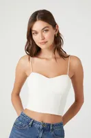 Women's Sweetheart Cropped Cami in Vanilla, XL