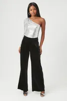 Women's Velvet Wide-Leg Pants