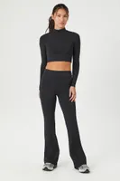 Women's Active Cutout Long-Sleeve Crop Top