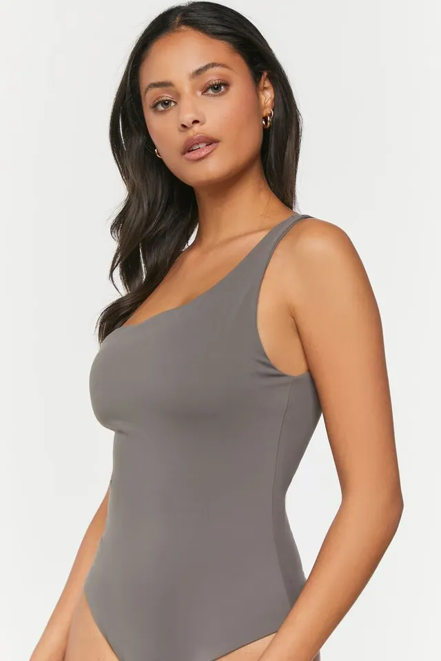 contour one-shoulder bodysuit