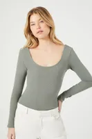 Women's Cotton-Blend Scoop Bodysuit