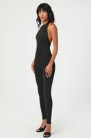 Women's Bandage Halter Jumpsuit in Black Large