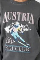 Women's Austria Ski Club Graphic Pullover in Charcoal Medium