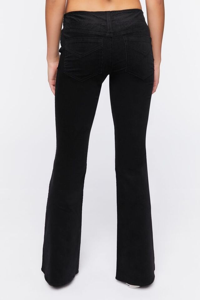 Forever 21 Women's Corduroy Flare Pants in Black Small