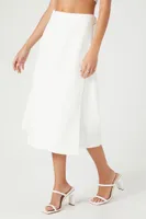 Women's Denim Midi Skirt White